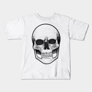 Grungy Goth Skull Kids T-Shirt